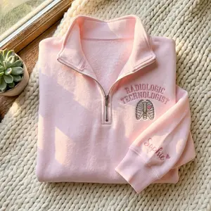 [MADE IN US] Personalized Embroidered Radiologic Technologist Quarter Zip Sweatshirt, Rad Tech Sweater