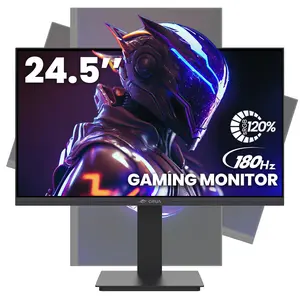 CRUA 24.5" 180Hz Gaming Monitor – FHD 1080p, 120% sRGB, FreeSync, Fully Adjustable Stand (Tilt/Swivel/Pivot/Height), HDMI/DP, VESA 75x75mm