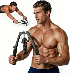 Chest & Arm Twister with Flex Core Trainer - 15-Level Hydraulic Power Chest Press Machine (22-440lb) for Upper Body, Portable Resistance Home Fitness Equipment Outdoorfun