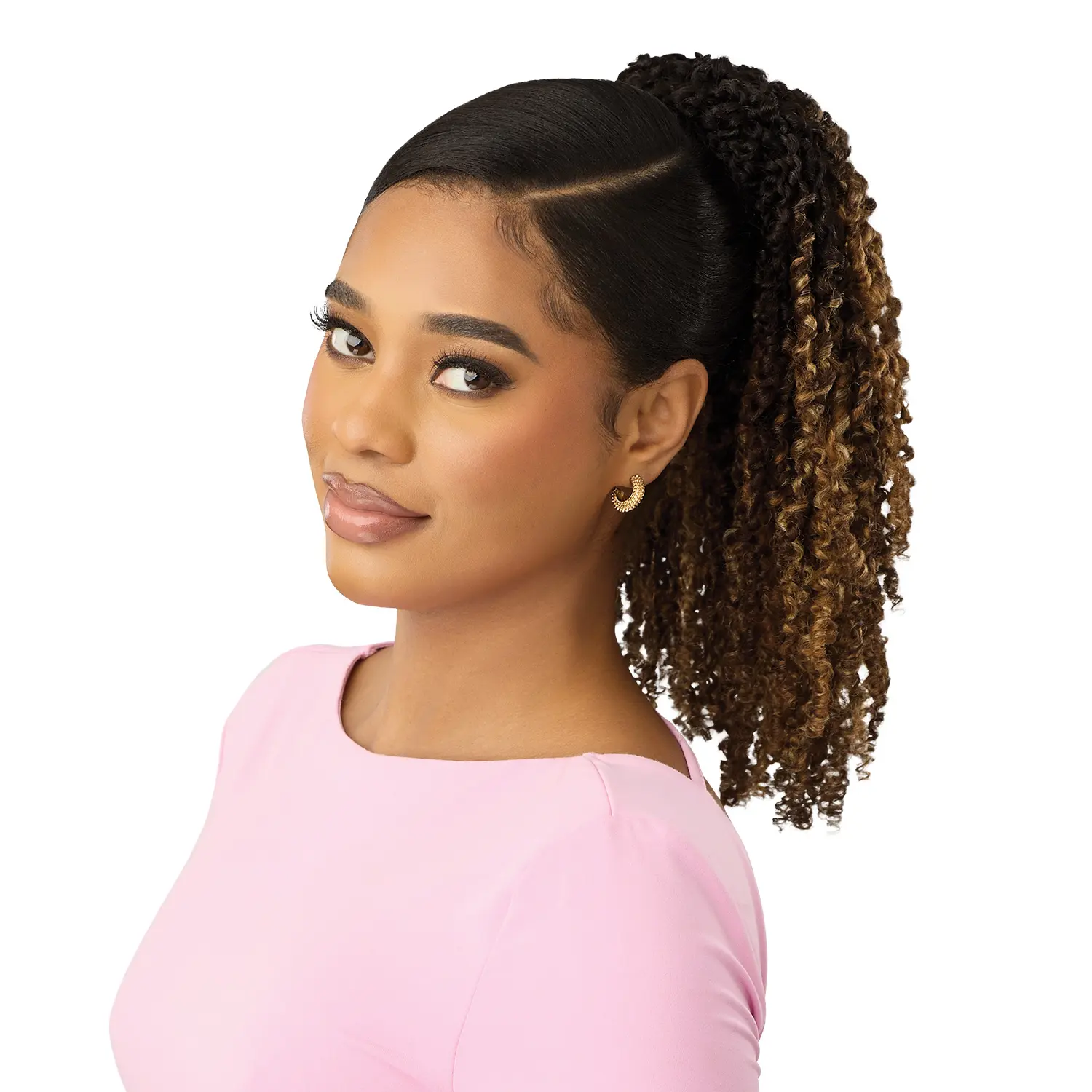 Outre Pretty Quick Drawstring Ponytail - Yanki Curl, 14", Synthetic Hairpieces