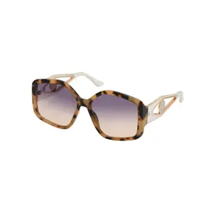Oversized Geometric Sunglasses in Tortoise & Cream