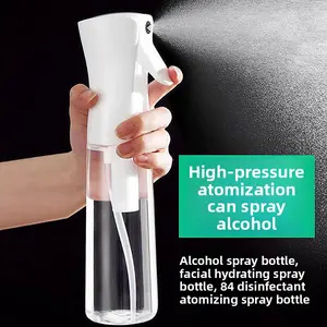 High Pressure Continuous Spray Bottle, Fine Mist Sprayer for Hair Styling, Makeup & Skin Hydration, Refillable Press Atomizer