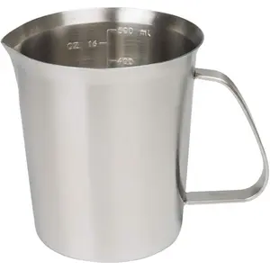 Stainless Steel 16oz/0.5L Measuring Milk Frothing Pitcher with Marking & Handle for Espresso Machines Latte Art