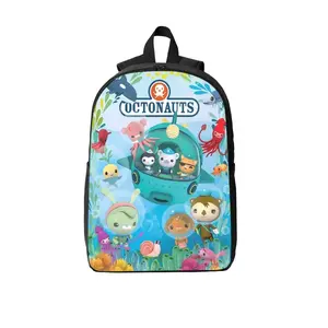 Octonauts Kids Backpack – Full Character Print with Octopod Submarine Underwater Scene, Breathable Padded Shoulder Straps, Lightweight Book Bag for Boys & Girls School Use