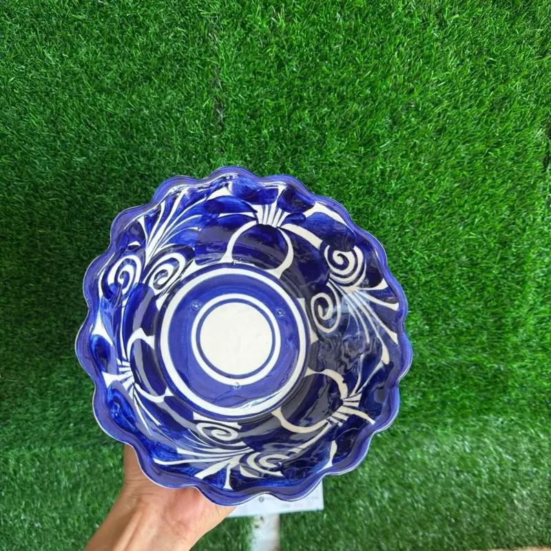 Pozolero Plate of Deep Ceramic Azul 7 In.