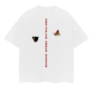 Vagabond "Metamorphosis" Heavyweight Vintage Tee 100% Cotton OVERSIZED Anime T-shirt Menswear Top Crew Necks Tshirt Casual Streetwear White Crewneck Tropical Shortsleeve