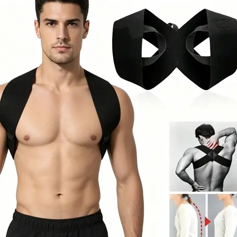 1PC Plus Size FitnessHeavy Shoulder Straps, Bench Presses, ShoulderTraining Straps, Press Lifts, Chest Straight,Straight Back Assist Straps, Open Shoulder AssistStraps Heavy Shoulder Back Support Brace,Posture Corrector For Men And Women