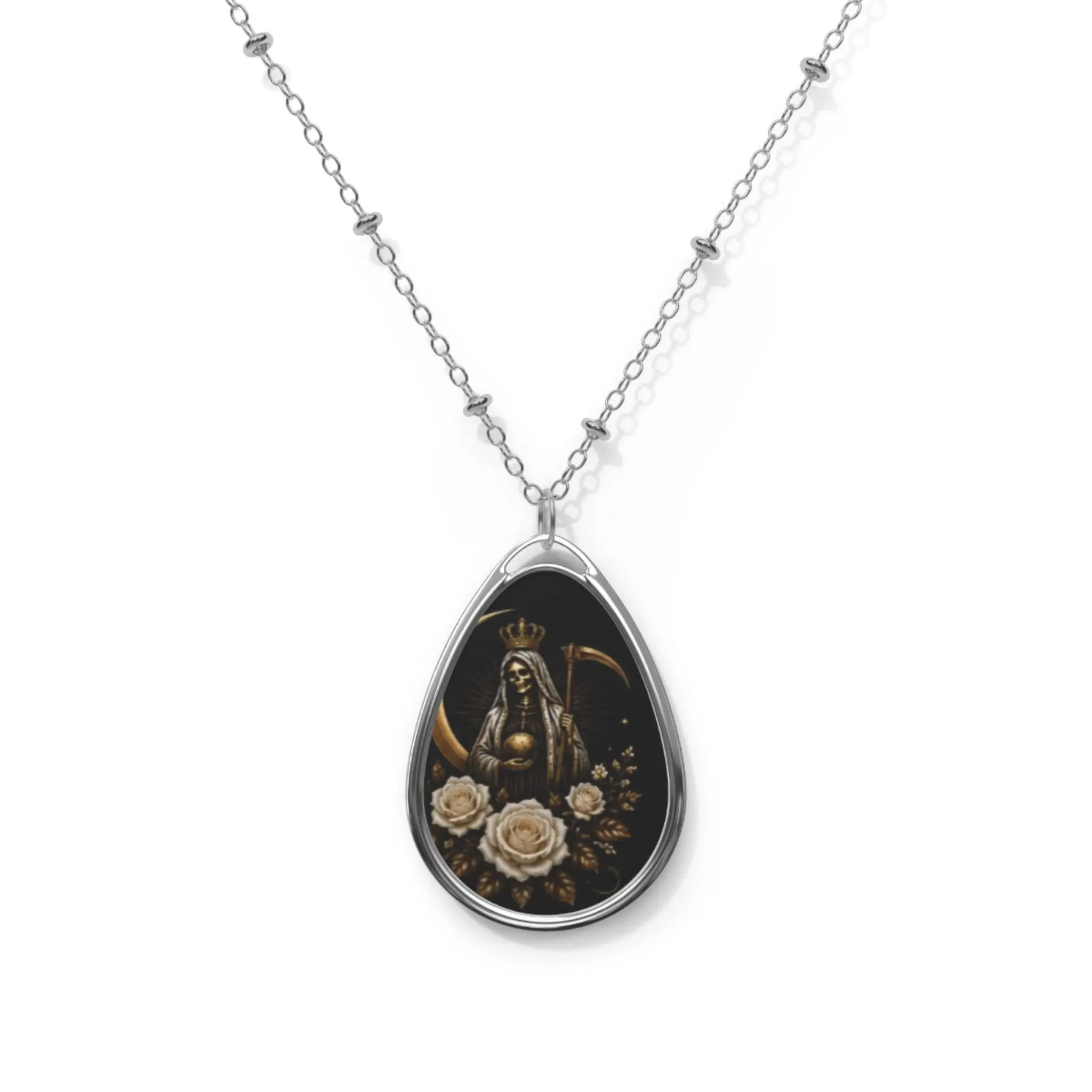 La Dama Blanca signature collection   Oval Necklace
