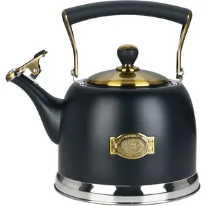 Kettle Stainless Steel Teapot, Stainless Steel Teakettle for Stove Top with Heat Proof  Handle 3.0 Quart