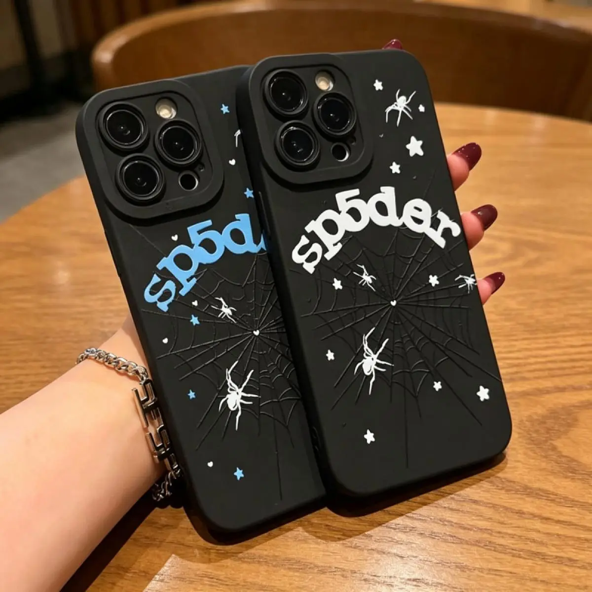 Dark Spider Web Soft TPU Full Coverage Shockproof Smartphone Casing, Anti-Drop Protection Accessory for iPhone 13-17 Pro Max, Creative Holiday Gifts for Smartphones
