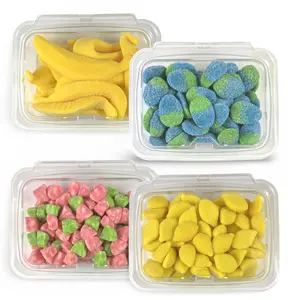 Fruit Flavored and Shaped Gummies, Watermelon, Raspberry, Strawberry, Banana and Lemon, 1 lb. Tub