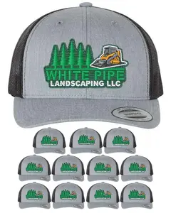 12  Pack Company Custom Embroidered Yupoong Classic Snapback Hats for Men - Structured Fit, Adjustable Snapback Closure