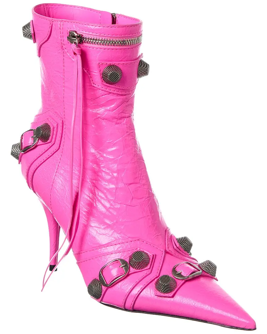 Balenciaga Cagole Leather Bootie