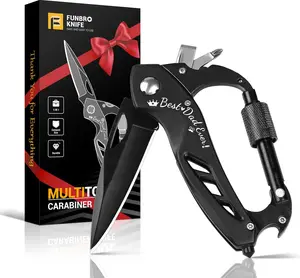 Fathers Day Dad Gift for Men Husband, 6-in-1 Multitool Knife for Camping, BEST DAD EVER Gift for Grandpa Papa from Daughter Wife Son, Birthday, Anniversaries Present for Him, Cool Tools for Men
