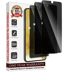 Entronix Anti-Spy Privacy Screen Protector Compatible with Galaxy S25 Plus - 3 Piece Combo Protection Tempered