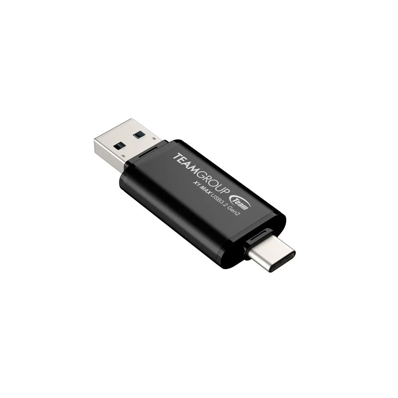TEAM X1 MAX DRIVE 512GB BLACK USB 3.2 Gen2 External Solid State Flash Drive, Dual Interface Type-C and Type-A, Compatible with Smartphone/ Tablet/ PC/ Chromebook, Speed Up to 1000MB/s (TX1MAX3512GB01)