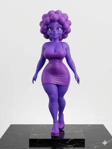 BLUEBERITA-Freefall Studio AI Fruit Drama Produce Posse 3D-Printed Characters for Desk Decor TikTok Shop Exclusive