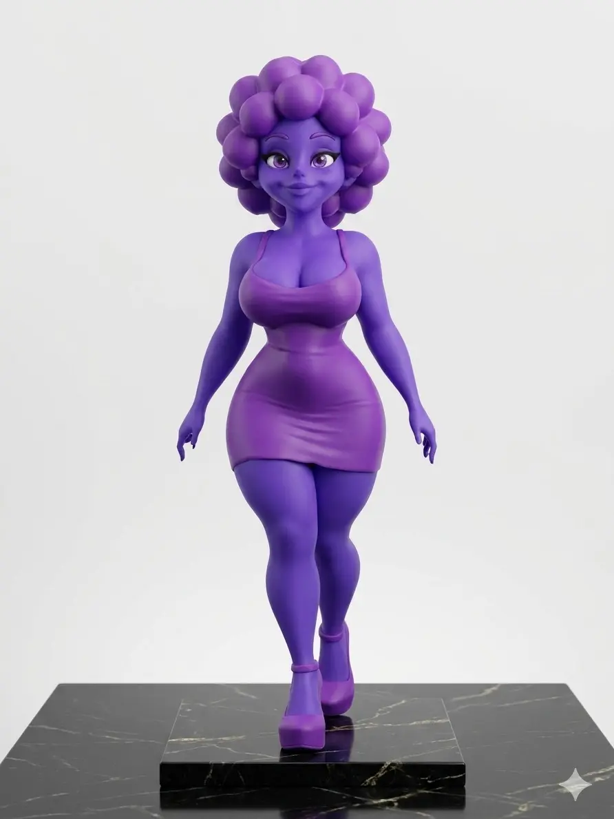 BLUEBERITA-Freefall Studio AI Fruit Drama Produce Posse 3D-Printed Characters for Desk Decor TikTok Shop Exclusive