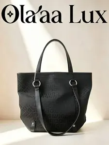 Pre-owned FENDI Black FF Monogram Jacquard Tote Bag