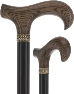 Derby Handle - XL Size - Extra Long & Strong (Expresso, Black, Pewter Collar)