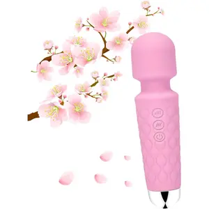 Handheld Cordless Muscle Massager - 8 Speeds, 20 Modes, Rechargeable Deep Tissue Massage Device for Neck, Back, Arms & Legs (Rose Pink)