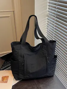 Simple Versatile Large Capacity Travel Tote Bag with Multiple Pockets, Handheld or Shoulder Strap, Ideal for Daily Outing and Commute