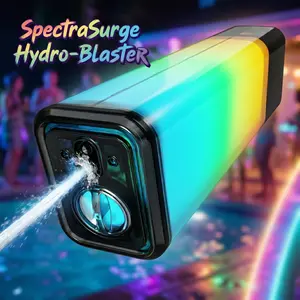 SpectraSurge Hydro-Blaster LED Glowing Water Soaker Toy. Massive 1250ML Capacity 32FT Range Squirt Dispenser. Dynamic Colorful Light Summer Pool Beach Party Fidget Memorial Day 4th of July Independence Day Gift For Adults Teens 2026.