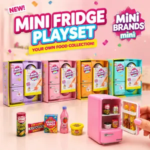 Kids Mini Fridge Collectible Toy – Mini Brands Refrigerator with Tiny Food Accessories, Fill the Fridge Game, Interactive Pretend Play Toy, 60+ Surprise Minis to Collect, Trending TikTok Toy 2026, Perfect Gift for Birthday, Holiday, and Kids’ Playtime Fun