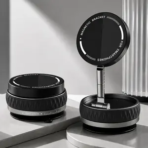 2026 Upgraded Vacuum Magnetic Car Phone Mount, 360° Adjustable Strong Suction Cars Accessories, MagSafe-Compatible for Mirrors/Smooth Surfaces, Fits All Smartphones & Vehicle Models, Suction Based Mounts & Holders, Magnetic Grip Holder