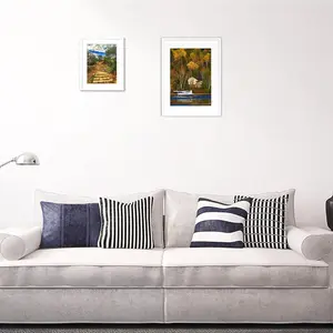 Landscape Pattern Photo Frame, Wall Mounted Photo Frame, Home Decor for Living Room Bedroom Office