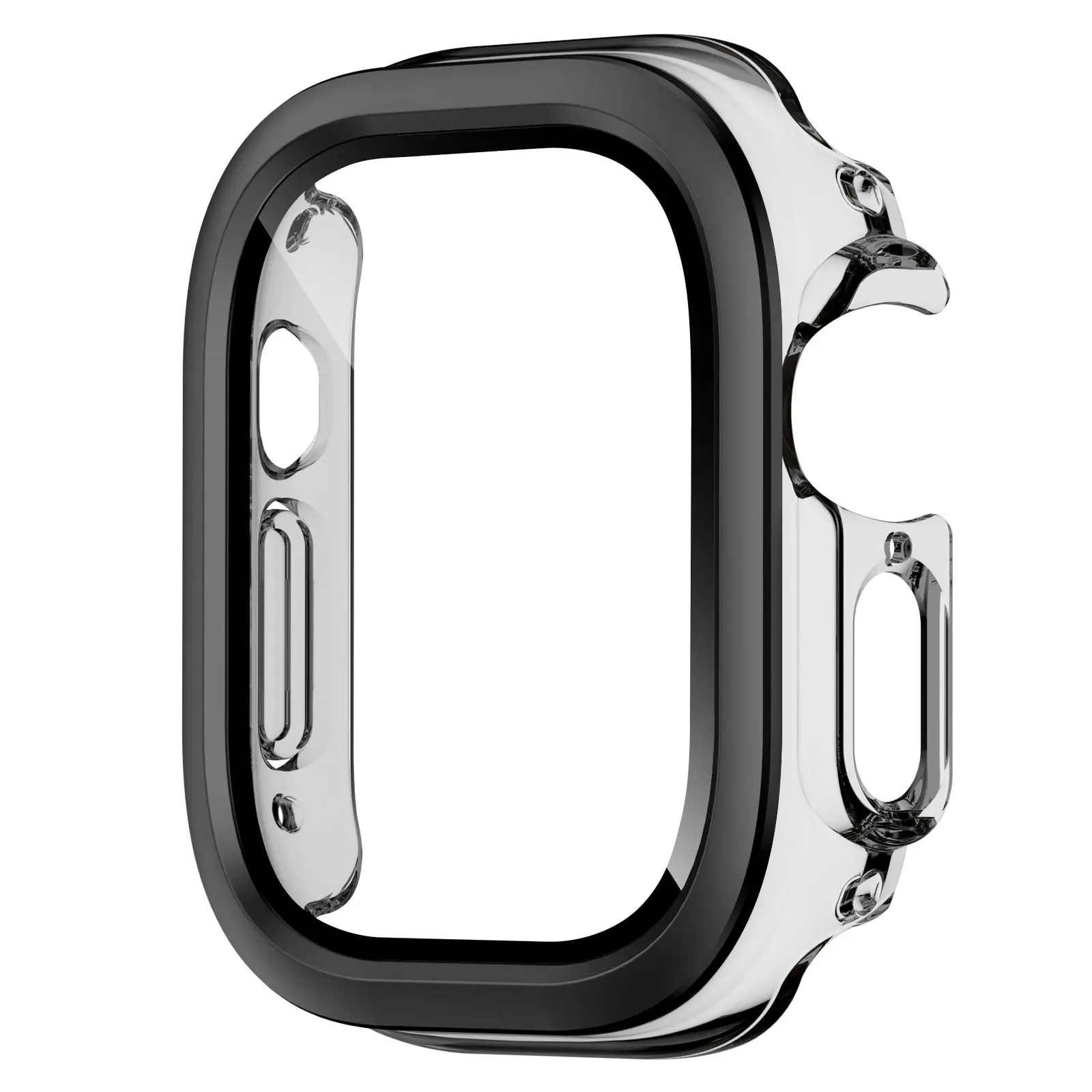 Transparent TPU Material Bumper Cover for 49mm-46mm Smart Watches, Snap-On Fit Smart Watch Accessory, Wearable Device Protector with Sleek Protection & Stylish Design for Everyday Use,Built-in Screen Protector