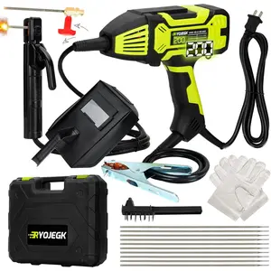Welder, Welder Machine 110V Gun 20-200A, 10 PCS Rods Machine, 1/16"-1/8" Stick Welder, 2-in-1 MMA IGBT Inverter ARC Welder with Display