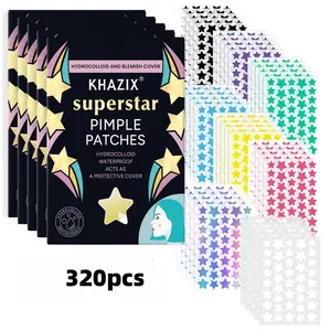 320pcs Star Acne Patches, Multi-Color Hydrocolloid Acne Patches, Conceal Blemishes, Invisible Marks, Gentle & Non-Irritating, Unisex