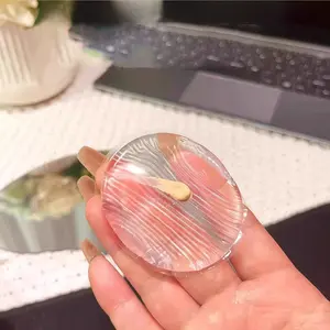 Silicone Powder Puff for Dry & Wet Cosmetics, Bb Loose Powder Applicator, Easy Clean Mini Portable Design, No Powder Ingestion