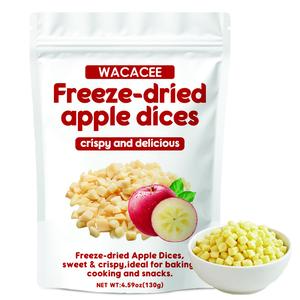 WACACEE fresh apples, low-temperature vacuum freeze-dried granules—crispy, sweet-and-tart, no additives; ready-to-eat snack; baking yogurt ingredient