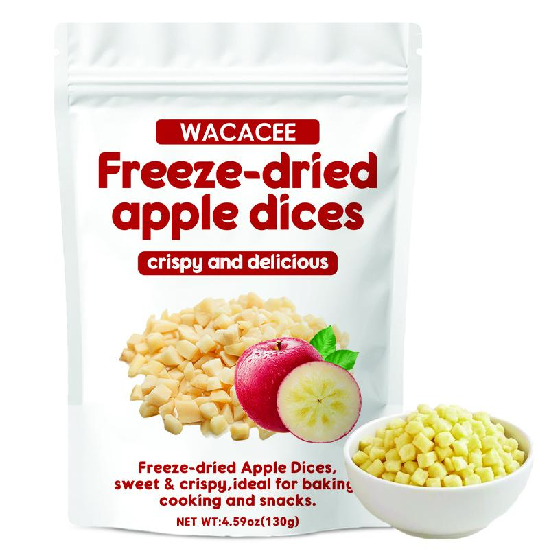 WACACEE fresh apples, low-temperature vacuum freeze-dried granules—crispy, sweet-and-tart, no additives; ready-to-eat snack; baking yogurt ingredient, Ready To Eat Snacks, Home Cooking, No Preservatives