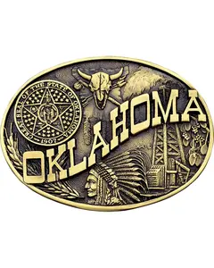 Montana Silversmiths Unisex Oklahoma State Heritage Attitude Belt Buckle - 60811Okc