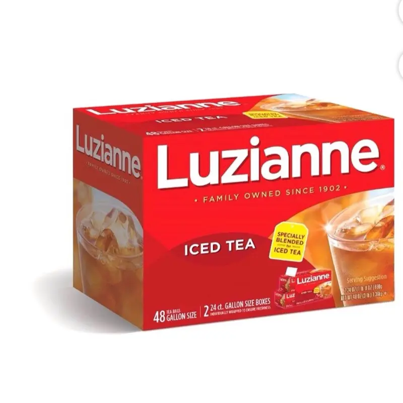 Luzianne Iced Tea Gallon Size Tea Bags 48 ct - Specially Blended Fruit Beverage for Refreshing Drinks