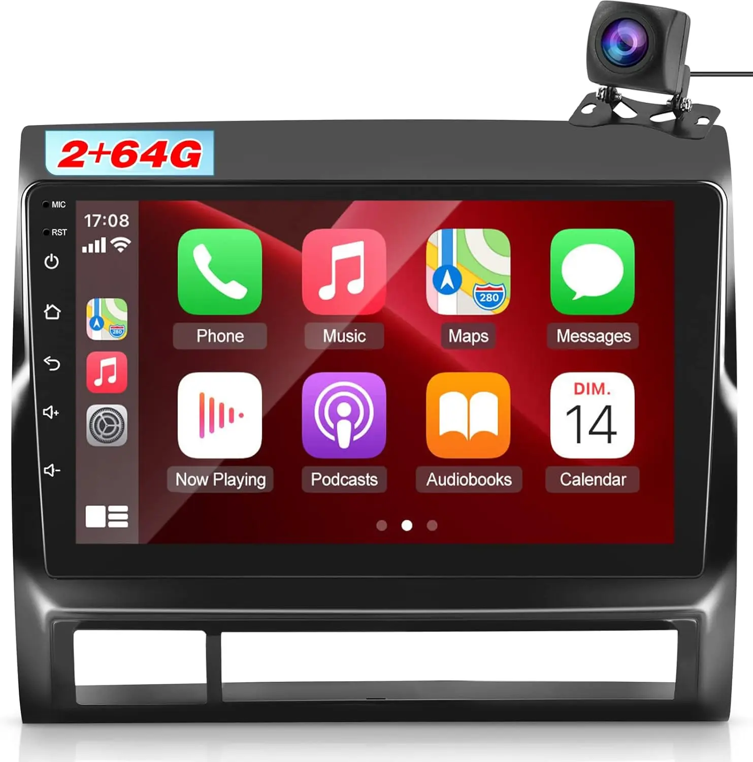 2+64G Car Stereo for Toyota Tacoma 2005-2013 with Wireless Carplay & Android Auto, 9’’  Android 15 Touch Screen Head Unit with Bluetooth Mirror Link GPS Navigation WiFi FM/RDS EQ Backup Camera SWC car accessories,SummerVibes