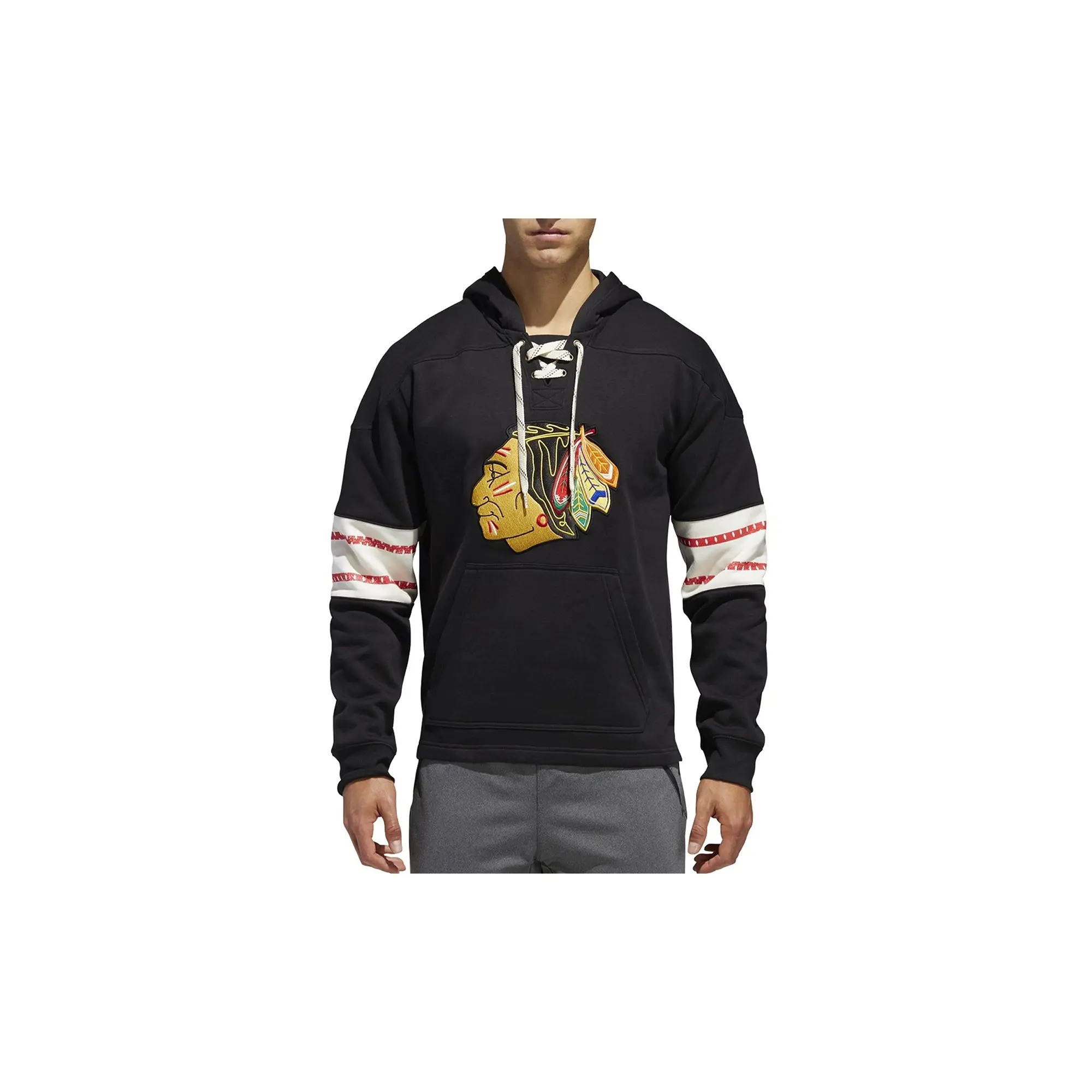 NHL Chicago Blackhawks Pullover Jersey Hoodie "Black" DN2127