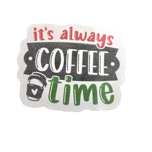 Coffee Magnets - Decorative Magnets Featuring Coffee Cup and Quote "it's always COFFEE time". Size: 2x2.