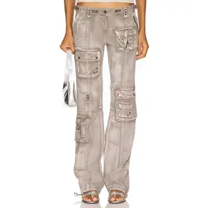 Jaded London Washed Cargo Pant in Grey