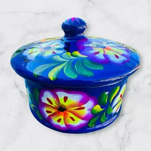Tortilleros de barro hand painted and handcrafted kitchen Mexican