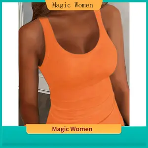 Magic Women Elegant Crew Neck Polyester Fabric Women's Top