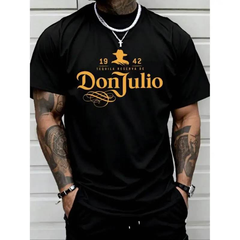 100% Cotton Golf Gift T-Shirt For Men and Women Men's Letter Print Round Neck Tee, Regular Fit Casual Short Sleeve Crew Neck T-Shirt for Summer, Fashion Men's Top for Daily Wear