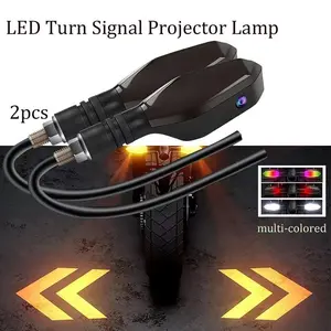 FCCEMC 2PCS NEW High Brightness Motorcycle Turn Signal 12V Motorcycle Floor Light Waterproof Ambient LED Night Riding