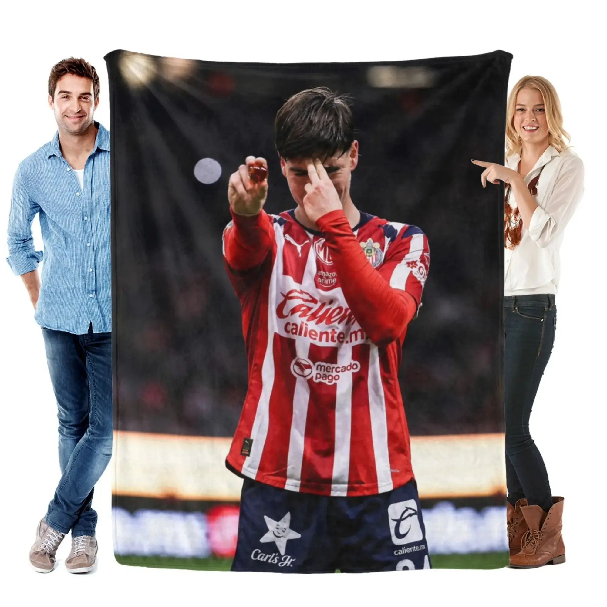Armando Gonzalez Portrait Flannel Fleece Throw Blanket, Mexican-Themed Cozy Plush Blanket for Bed/Sofa, Unique Adult Fan Gift & Bedroom Decor Accent