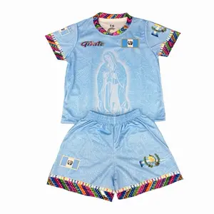 Guatemala Virgencita Soccer Set Sky Blue Unisex Jersey & Shorts