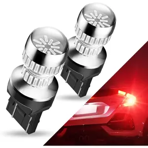 Upgraded 7440 7443 LED Bulb Red for Tail Lights Brake Lights, Super Bright T20 W21W 7441 7444 LED Replacement for Stop Tail Brake Signal Lights, Pack of 2
