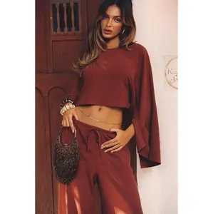 Clear Breeze Rust Linen Top